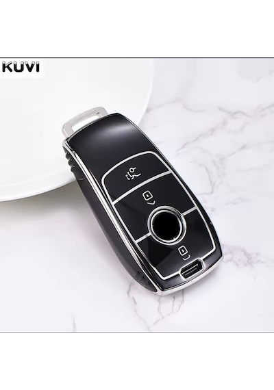 Mercedes Glc X167 Siyah-silver Anahtar Kılıfı