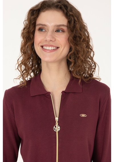 U.S. Polo Assn. U.s. Polo Assn. Kadın Plum Hırka Triko 50317375-vr177 New Plum