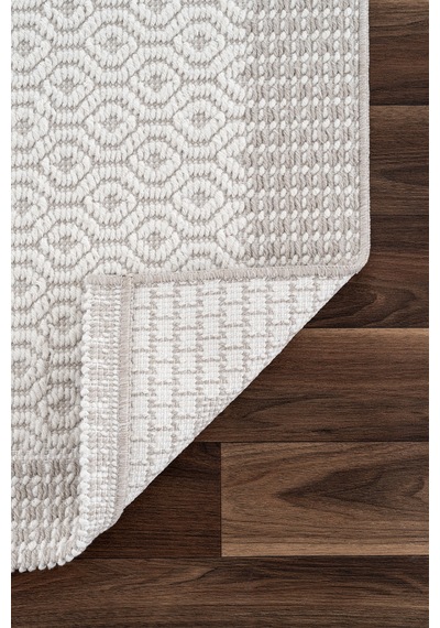 Koza Hayad Nomad Krem Vizon Halı Kilim Salon Oturma Odası Yatak Odası Koridor Makine Halısı A2418b Krem Vizon