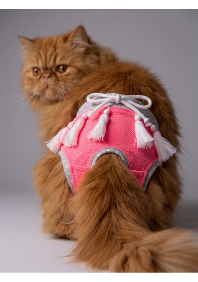 Neo Pink Dişi Kedi Regl Külotu Don Kedi İç Çamaşırı Ayarlanabilir Bağcıklı Küçük Irklar İçin
