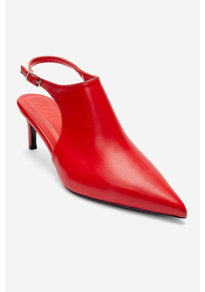 Luvishoes Rosalıe Kırmızı Cilt Sivri Burunlu Kadın Topuklu Ayakkabı