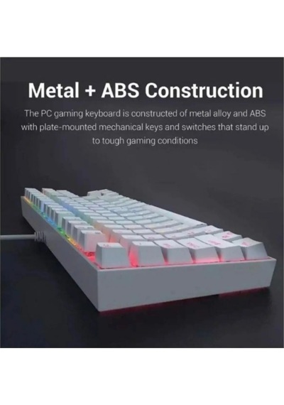 Miaxtreme Beyaz Bkb4 Rgb Kırmızı Switch Q Gaming Tam Mekanik Kablolu Oyuncu Klavyesi