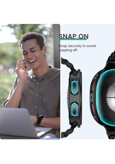 Samsung Uyumlu Galaxy Watch 8 44mm Sert Pc Kasa Ve Ekran Koruyucu 14