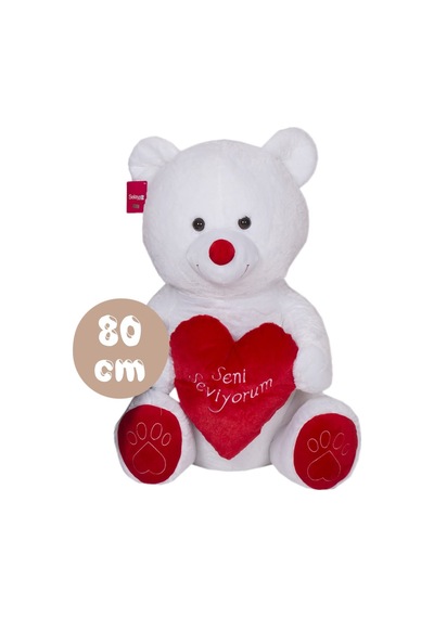 1028B Sevimli Ayı 80Cm Beyaz
