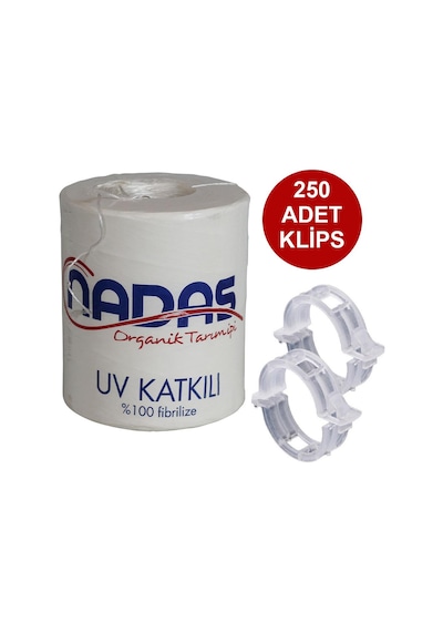 Tarım İpi ve Şeffaf Bitki Klipsi Topraksız Tarım İpi 250