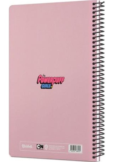 Mabbels The Powerpuff Girls Spiralli Not Defteri Pembe 80 Yaprak Çizgili 17x24cm Dft-388470