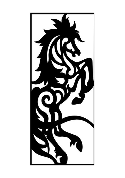 Şahlanmış At Duvar Dekor Sticker 10 X 50 Cm