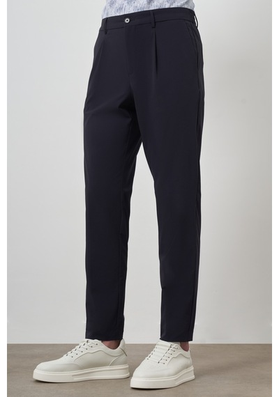 Morven Erkek Lacivert Trend Slim Fit Tam Lastik Pantolon 25ms003038200 Lacivert