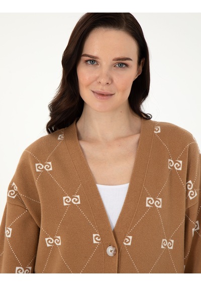 Pierre Cardin Kadın Camel Hırka Triko 50290627-vr015 Camel