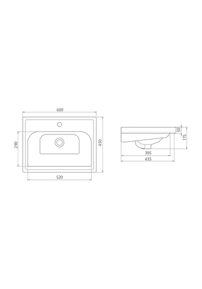 Turkuaz Seramik Cerastyle Frame Lavabo 60CM Damlalıklı Sifonsuz
