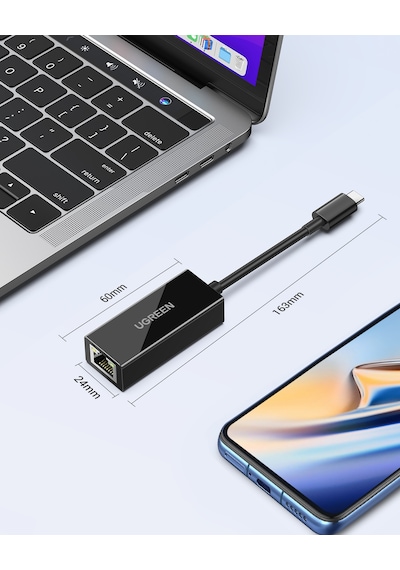 Ugreen Usb Type-c To Ethernet Rj45 1 Gbps Dönüştürücü Adaptör, 50307