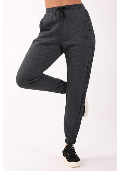Maraton Sportswear Comfort Kadın Dönüşlü Paça Basic Siyah Pantolon 21451-siyah Siyah