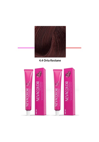 2 Li Set Premium 4.4 Orta Kestane - Kalıcı Saç Boyası 2 X 50 G Tüp