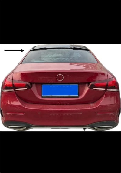 Mercedes W177 Uyumlu Cam Üstü Spoiler İthal Pianoblack Cam Üzeri Kanat