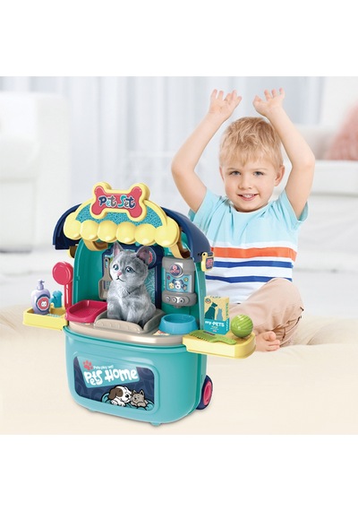 Ogi Mogi Toys Evcil Hayvan Oyun Seti Tekerlekli Çekçekli Sırt Çantası