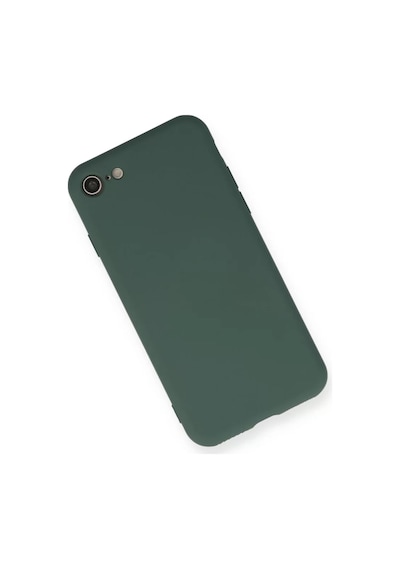 Apple iPhone Uyumlu 7 Kılıf Nano İçi Kadife Silikon - Koyu Yeşil Çok Renkli
