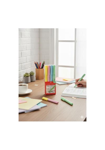 Faber-castell Faber Castell 38 Texliner Pastel 4'lü Kalem