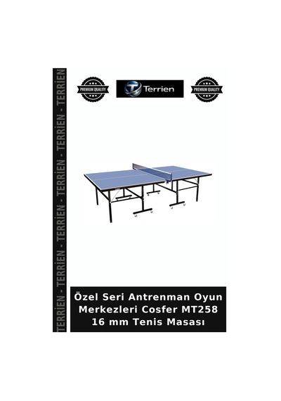 Özel Seri Antrenman Oyun Merkezleri Cosfer Mt258 16 Mm Tenis Masası