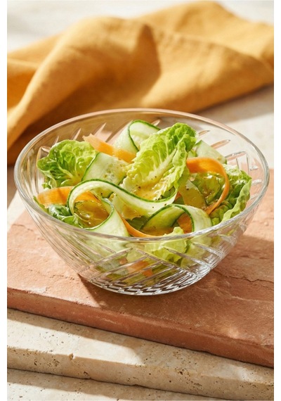 Lav Elis Cam Salata Kasesi Tekli Ekstra Büyük 2140 ml (Sunum Kasesi , Hazırlık Kasesi)