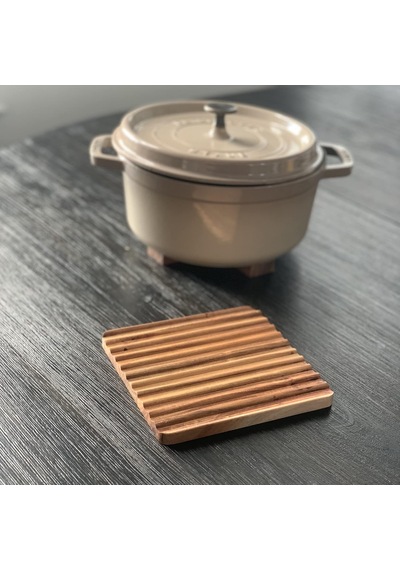 Sedona Trivet, 2'li Set Akasya Ahşap Sıcak Bulaşıklık Çok Renkli