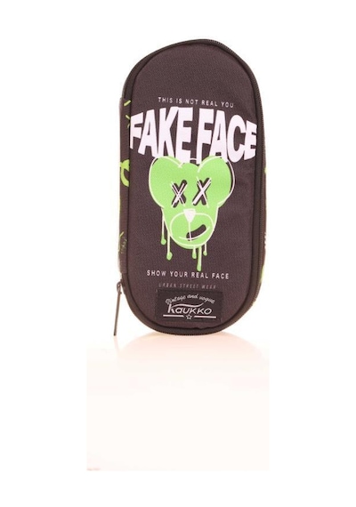 Kaukko Nature Özel Bölmeli Kalem Çantası Fake Face K2638