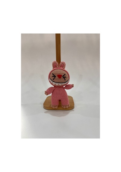 El Yapımı Pembe Tavşan Amigurumi Oyuncak 18cm Pembe