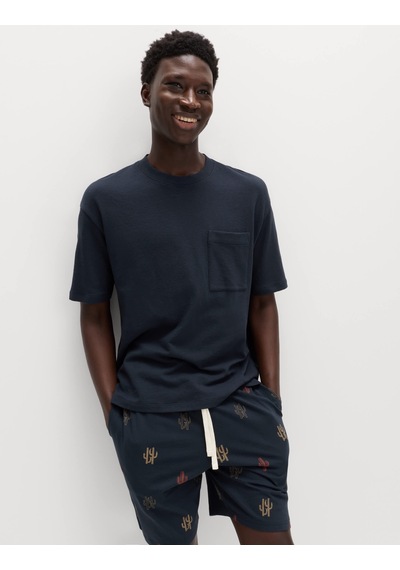 Marks & Spencer Desenli Pijama Takımı T07005234 Lacivert