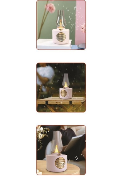 Vintage Gaz Lambası Taşınabilir Bluetooth Speaker Ayarlanabilir Işıklı Usb Şarjlı