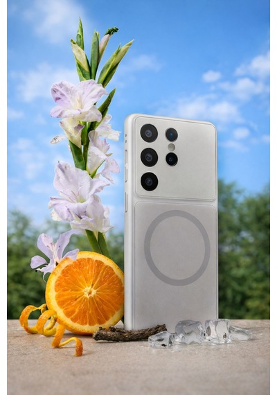 Samsung Galaxy S25 Ultra Uyumlu Kamera Korumalı Magsafe Wireless Şarj Özellikli Full Glass Arka Kapak