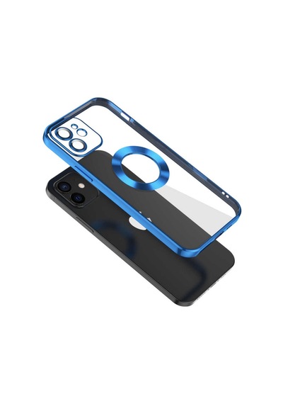 Apple Uyumlu iPhone 12 Kılıf Kamera Korumalı Logo Gösteren Şeffaf Kapak
