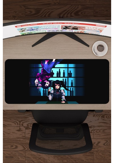 Va-11 Hall-a Kaymaz Dikişli Kauçuk Oyuncu Mousepad V1 - 70x30 Xl Gaming Mouse Pad Fare Altlığı