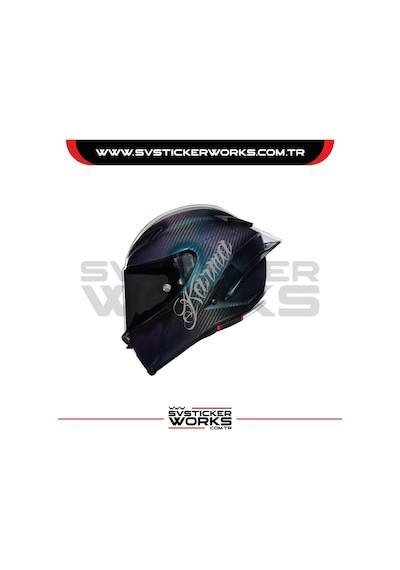 Karma Sticker Kask Sticker Kasklar Uyumlu Tek Yön 1 Adet Gri