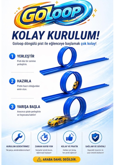 Goloop 360 Ayarlanabilir Yarış Pisti 4 Metre