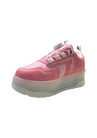 Tuğba Ortopedi 001 Çocuk Işıklı Tekerlekli Sneaker Pembe