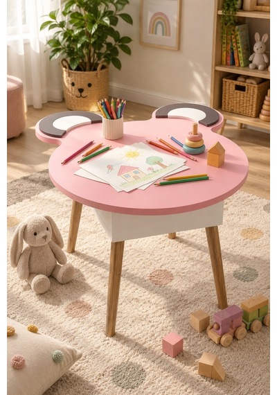 Sulorahome Pembe Çocuk Oyun Ve Aktivite Masası