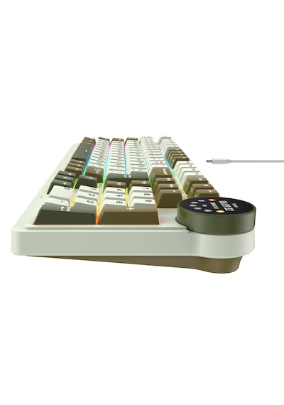Havit Gamenote Kb923l Pro Tri-mode Kablosuz Mekanik Rgb Oyuncu Klavyesi Lcd Ekranlı