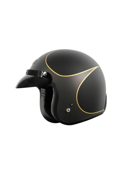 Torc T-50 Del Mar Hardy Açık Motosiklet Kaskı Mat Siyah Gri