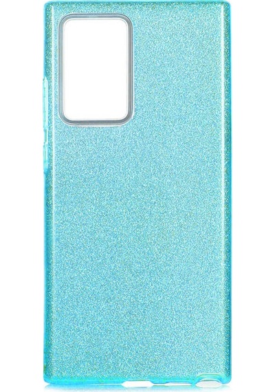 Samsung Uyumlu Galaxy Note 20 Ultra Kılıf Zore Shining Silikon-Mavi