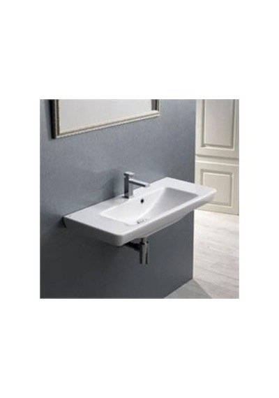 Porto 85 Cm Etajerli Dolap, Uyumlu Lavabo 508 Yeşil