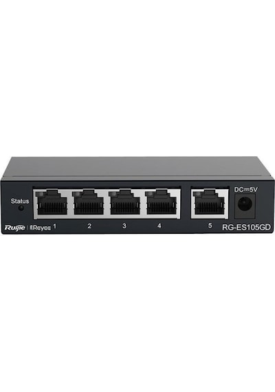 Ruijie Reyee RG ES105GD 5 Port Gigabit Tak Calıştır Metal Kasa Switch
