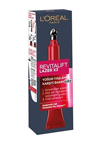 L'oreal Paris Revitalift Lazer X3 Yaşlanma Karşıtı Göz Bakım Kremi 15 Ml