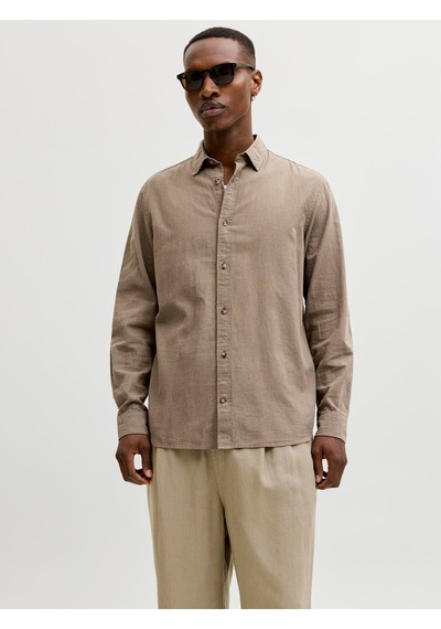 Jjesummer Lınen Blend Shırt L/s Sn Falcon Falcon