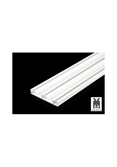 Alüminyum Üç Kanallı Metal Perde Kornişi - Ultra Dayanıklı Üçlü Korniş Beyaz120cm - 856870529 Beyaz120cm