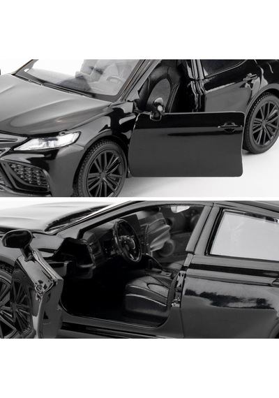 Uzak Doğu Serisi Toyota Camry Siyah Açılır Kapılar Diecast Çek Bırak Metal Model Araba 11 Cm 1:32