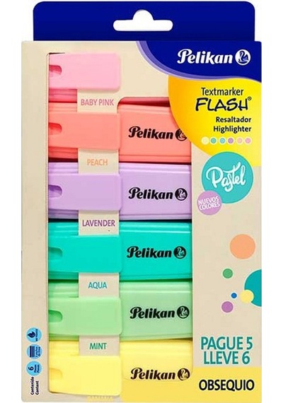 Pelikan 6'lı Pastel Fosforlu Kalem Pl6007