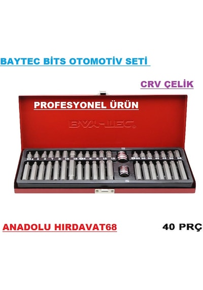 Msm S2çelik 40 Parça Otomativ Seti Bits Alyan Tork Seti Takımı