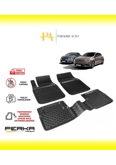 Renault Megane 4 2016 Ve Üstü Uyarlanabilir Havuzlu Paspas