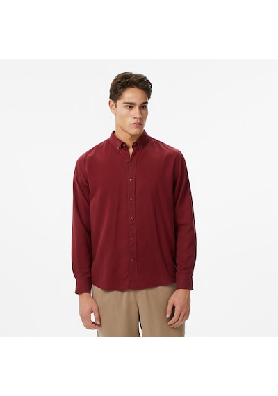 Nautica Erkek Bordo Classic Fit Gömlek Düz W57232t Bordo