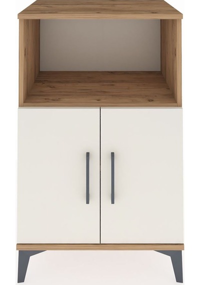 Hyperion Komodin 2 Raflı 2 Kapaklı 60x44x96 Çam-aytaşı Atlas Çam