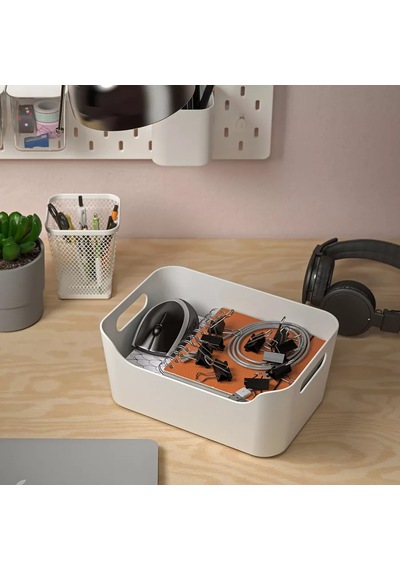 Ikea Uppdatera Saklama Kabı 24x17x10 Cm, Beyaz 250689816 Beyaz